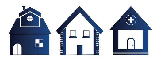 resumen vector casa íconos conjunto diseño modelo