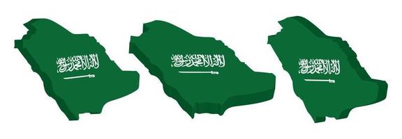 realista 3d mapa de saudi arabia vector diseño modelo