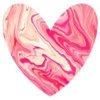 Pink shiny marble heart.Design for Valentines day png