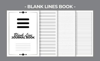 Printable KDP Dotted or Lines Book Vector Design Template