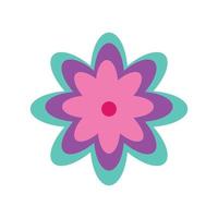 funny bright modern hippie flower vector illustration