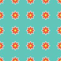 Y2K floral pattern. Funny funky retro flowers background vector