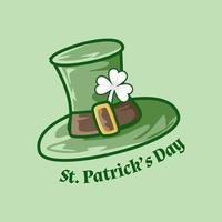 st patrick day green hat traditional illustration design vector