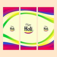 Happy holi x banner template design vector