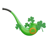 3d Rendern von st Patrick Tag Rauchen Rohr Symbol png