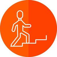 Person Climbing Stairs Vector Icon Design