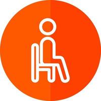 Sitting Vector Icon Design