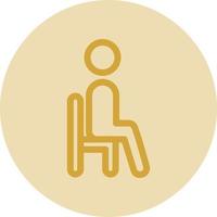 Sitting Vector Icon Design