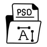 Trendy PSD File vector