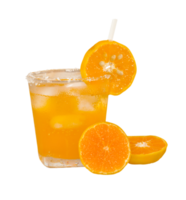 Fresco naranja jugo en vaso taza aislado png