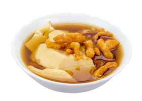 bean curd jelly dessert in ginger isolated png