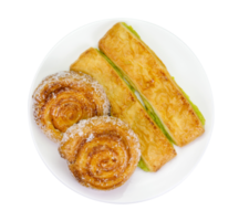 custard bread and cinnamon rolls isolated png