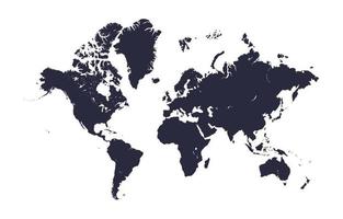 mapa del mundo en blanco y negro vector