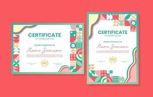 escandinavo plano moderno creativo certificado diseño modelo vector