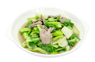 stir-fried pork and mustard green isolated png