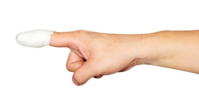 Forefinger with  bandage isolated png