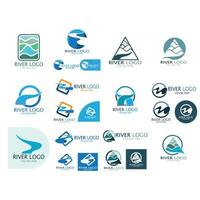 River Logo vector icon illustration design template