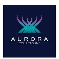 aurora logo design icon illustration vector template