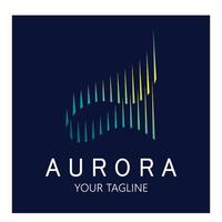 plantilla de vector de ilustración de icono de diseño de logotipo de aurora