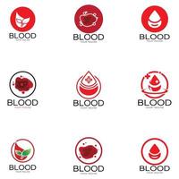 Health care Blood donation logo icon design template vector