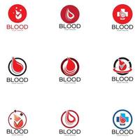 Health care Blood donation logo icon design template vector