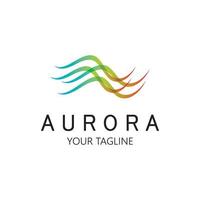 aurora logo design icon illustration vector template