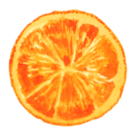 oranje aquarel schilderij png