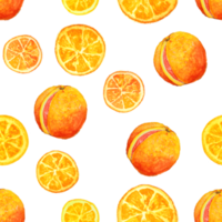 laranja aguarela pintura desatado fundo png