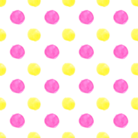 Rosa und Gelb Polka Punkt nahtlos Hintergrund, Aquarell png