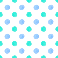 Minze und Blau Polka Punkt nahtlos Hintergrund, Aquarell png