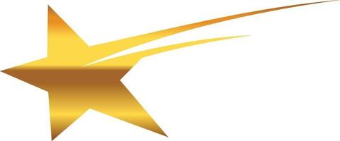 gold star with on transprent background vector