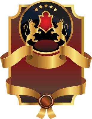 shields with ornaments in editable eps