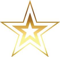 gold star with on transprent background vector