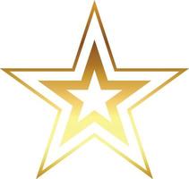 gold star with on transprent background vector