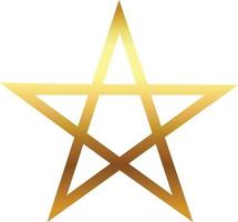 gold star with on transprent background vector
