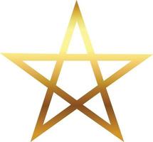 gold star with on transprent background vector