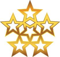 gold star with on transprent background vector