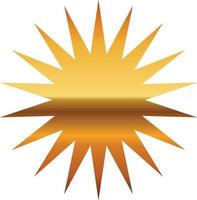 gold star with on transprent background vector