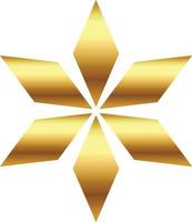 gold star with on transprent background vector