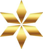 gold star with on transprent background vector