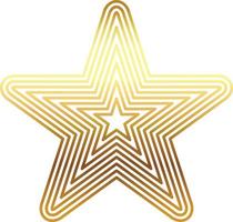 gold star with on transprent background vector