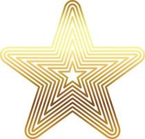 gold star with on transprent background vector