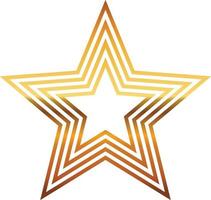 gold star with on transprent background vector