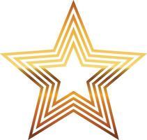 gold star with on transprent background vector