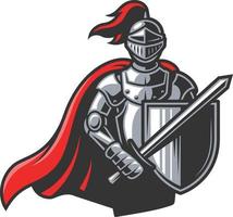 knight in armor in eps vector