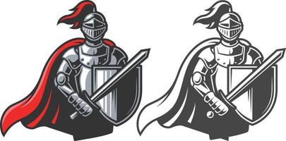 knight in armor in eps vector