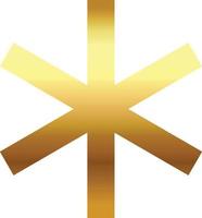gold star with on transprent background vector