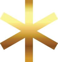 gold star with on transprent background vector