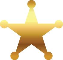 gold star with on transprent background vector