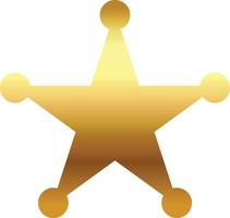 gold star with on transprent background vector